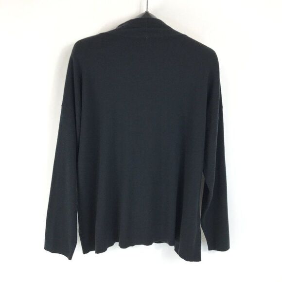 Ava & Viv Mock Neck Pullover Sweater Women's 2X Black Stretch Knit Drawstring - Picture 6 of 11